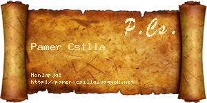 Pamer Csilla névjegykártya