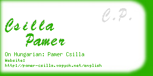 csilla pamer business card